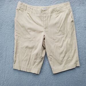 Evelyn Bermuda Shorts Womens Size 10 Tan